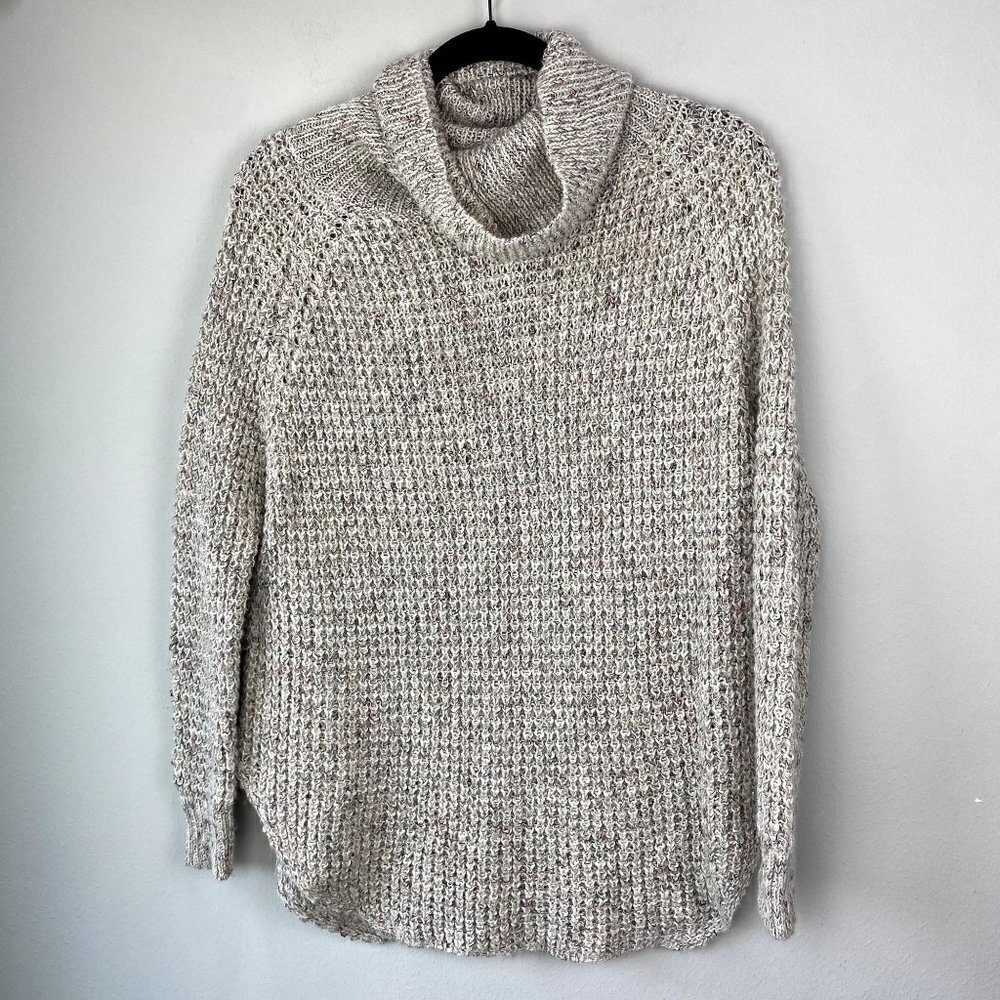 Free People Dylan Tweedy Chunky Cowlneck Sweater XS